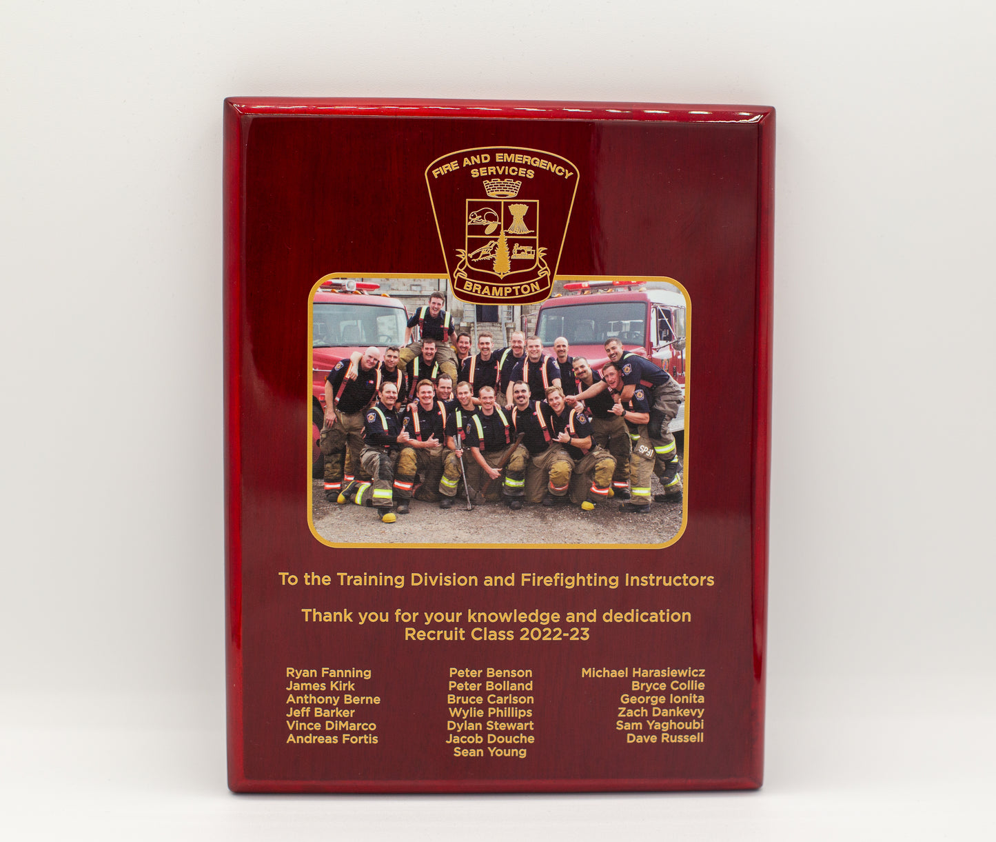 Service Recognition Plaque Rosewood