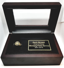Mahogany Finish Display Case with Custom Engraving