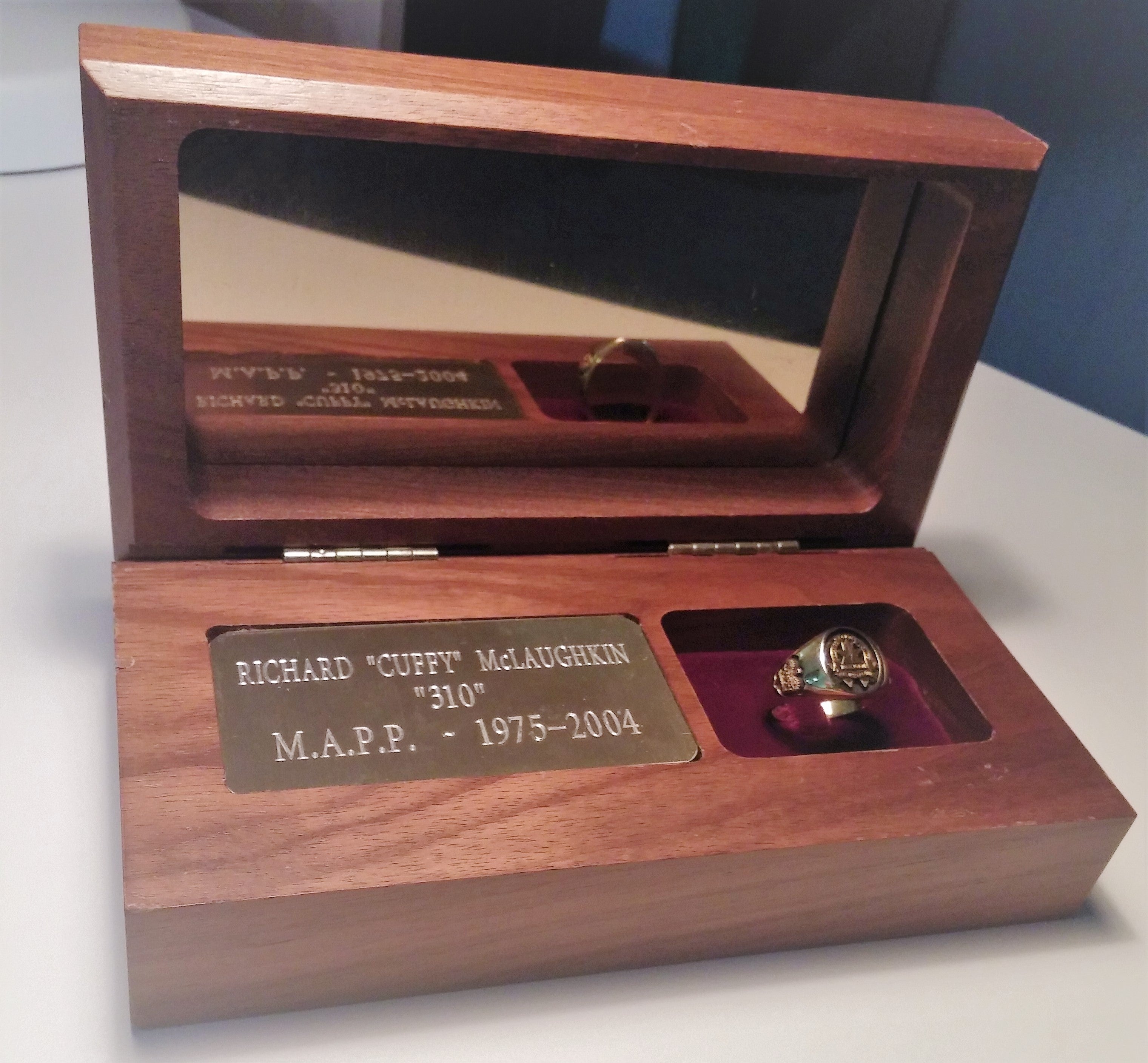 Walnut Display Case with Custom Engraving – PRIDE IN SERVICE